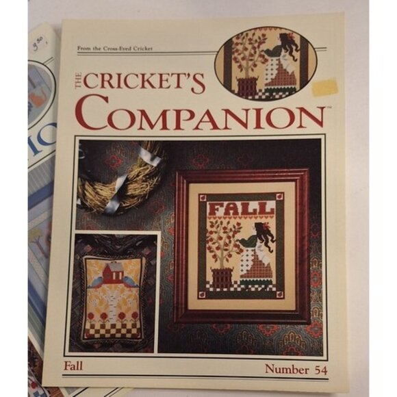 Lot of 3 Cross stitch leaflet Crickets Companion Summer Fall Winter pattern - Picture 2 of 4